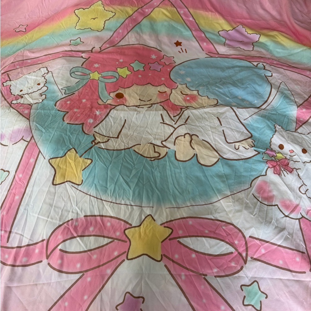 Sanrio Little Twin Stars Pastel Pink Blue Comforter Cover